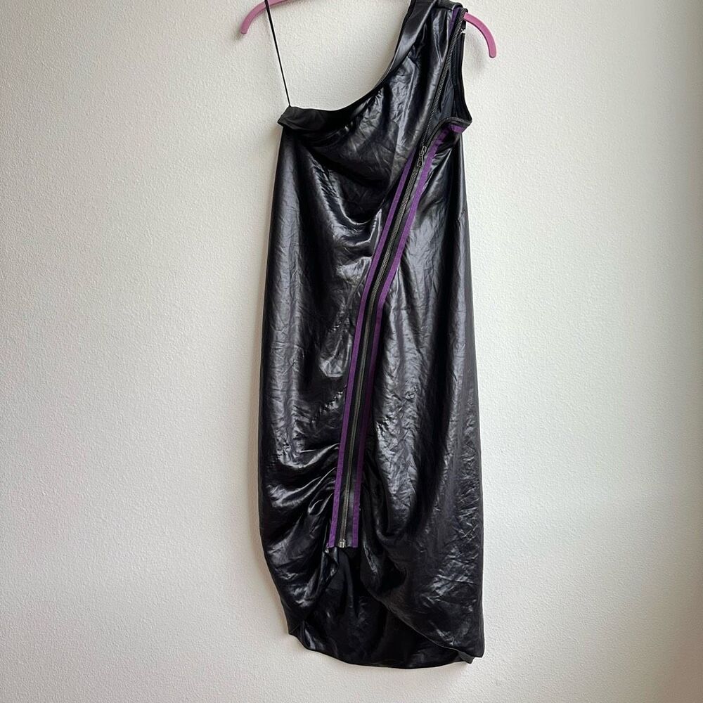 Alexander McQueen Parachute Black Purple Nylon Full Body Zipper Size 42 Medium